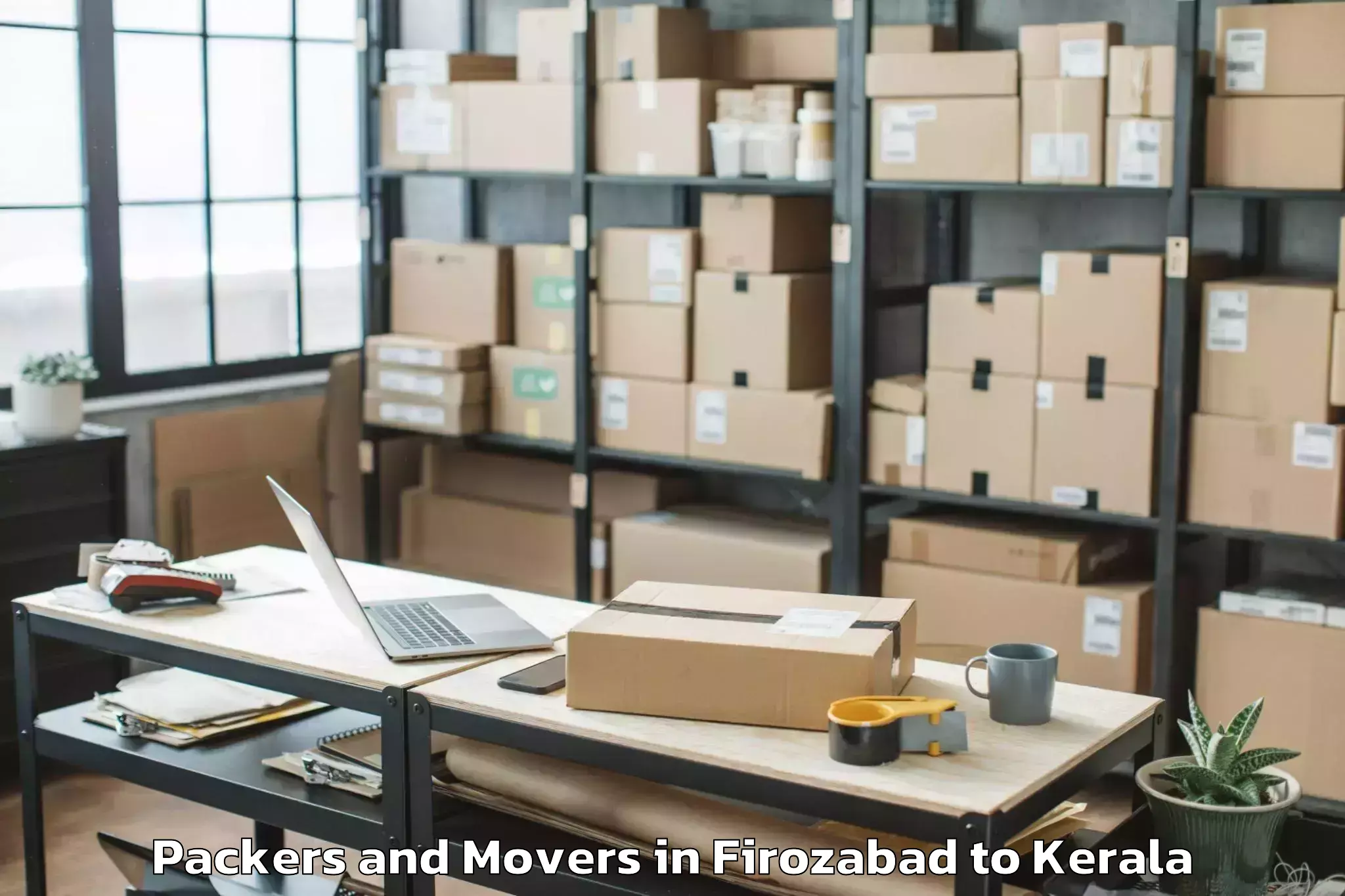 Professional Firozabad to Mall Of Joy Thrissur Packers And Movers